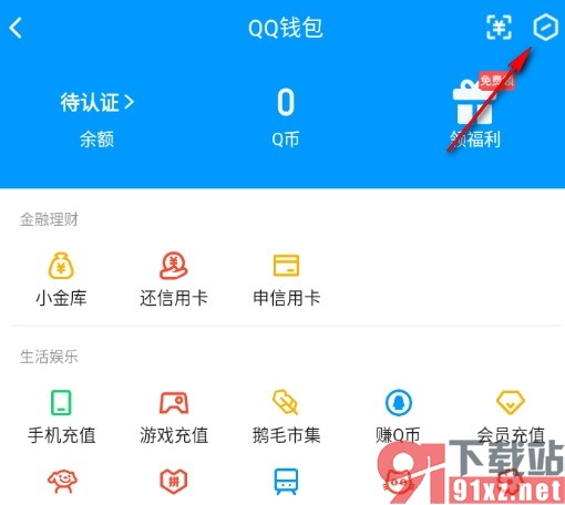 手机版QQ隐藏QQ钱包余额多少的方法