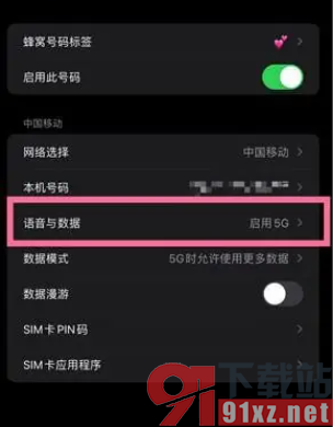 苹果14设置5g网络的方法