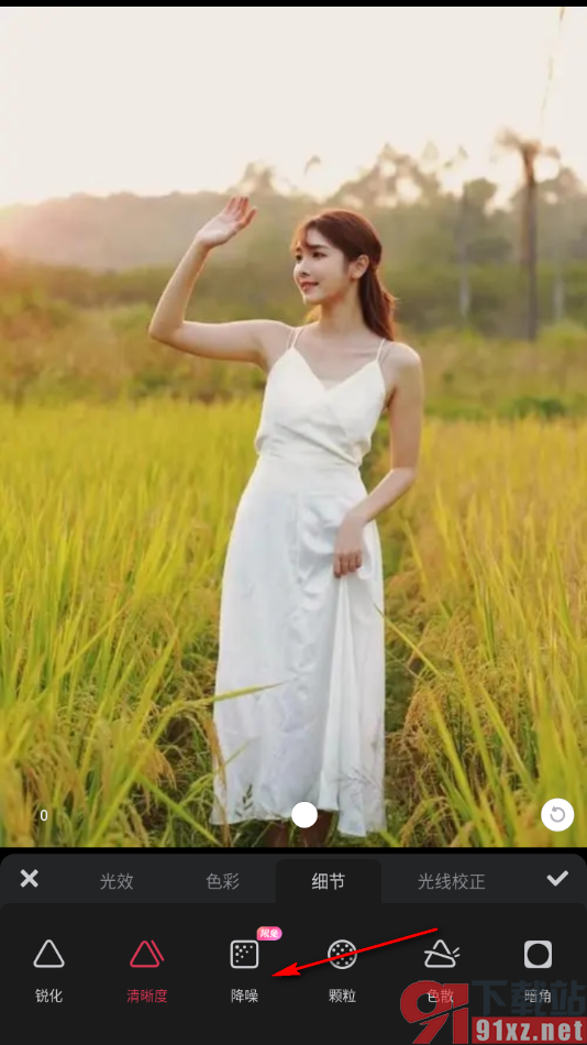 美图秀秀手机版对图片进行降噪处理的方法