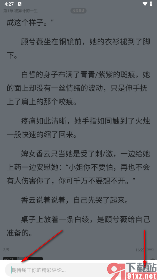 免费追书app发表章评的方法