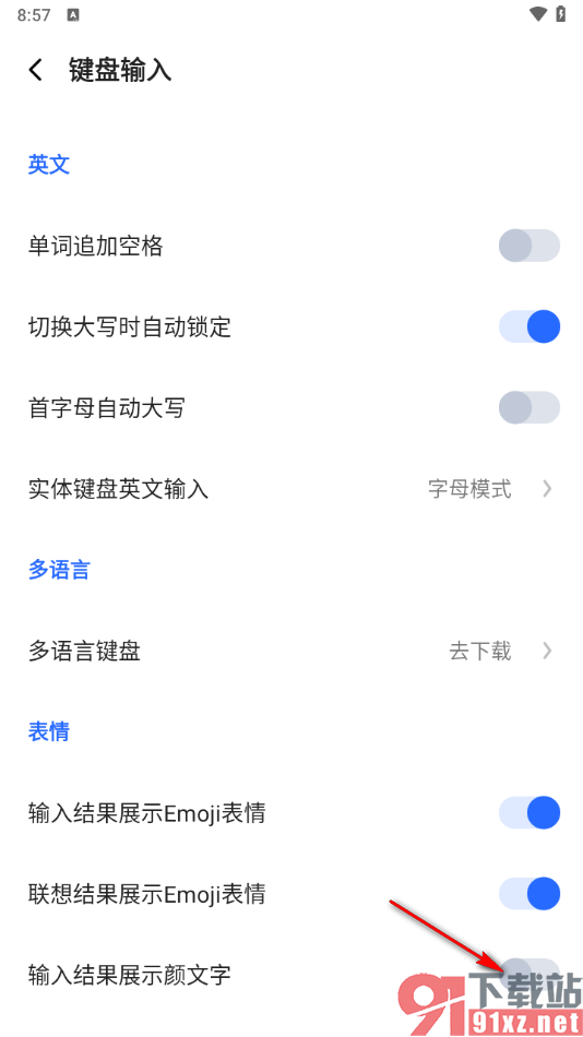 讯飞输入法app设置输入结果时展示颜文字或表情的方法