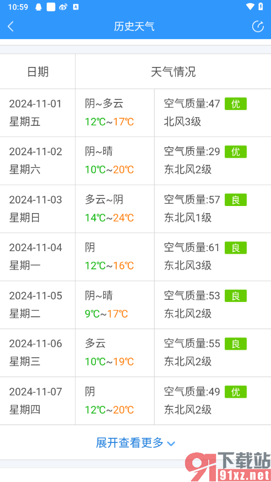 2345天气预报app查看历史天气的方法