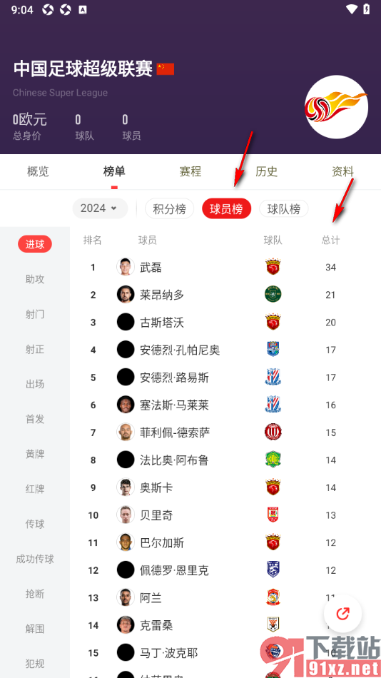 pp体育手机版查看中超积分榜单的方法