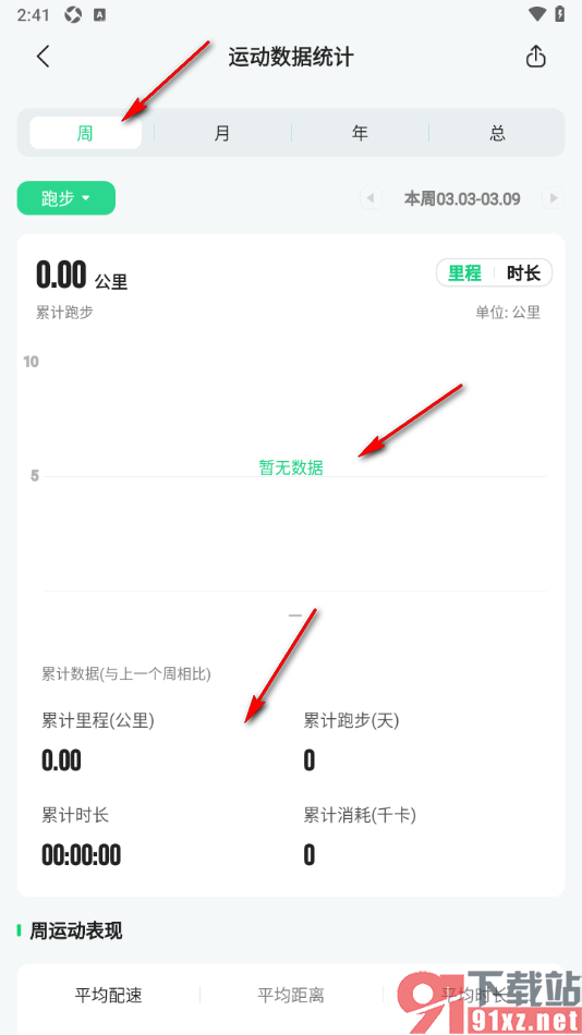 咕咚运动软件APP查看我的运动数据统计的方法