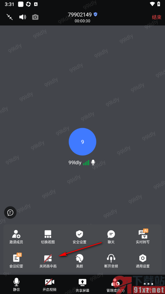 觅讯会议APP设置启用画中画功能的方法