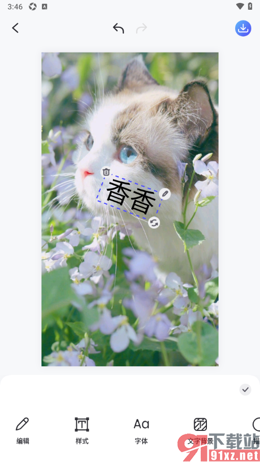 佐糖APP设置在图片上添加文字的方法