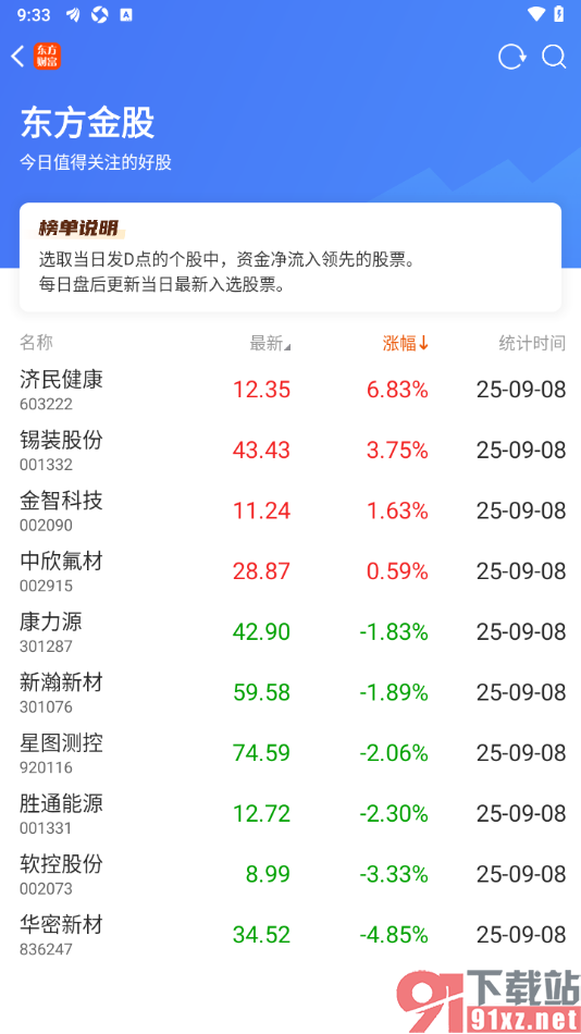 东方财富APP查看东方金股的方法