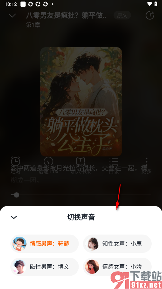 点众小说APP设置切换语音声音的方法