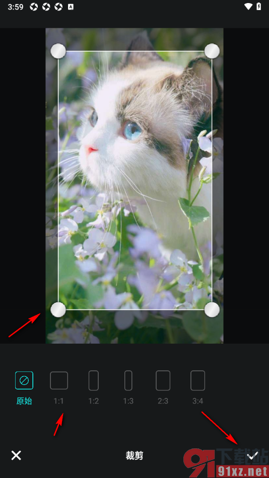 指划修图app修改图片比例大小的方法