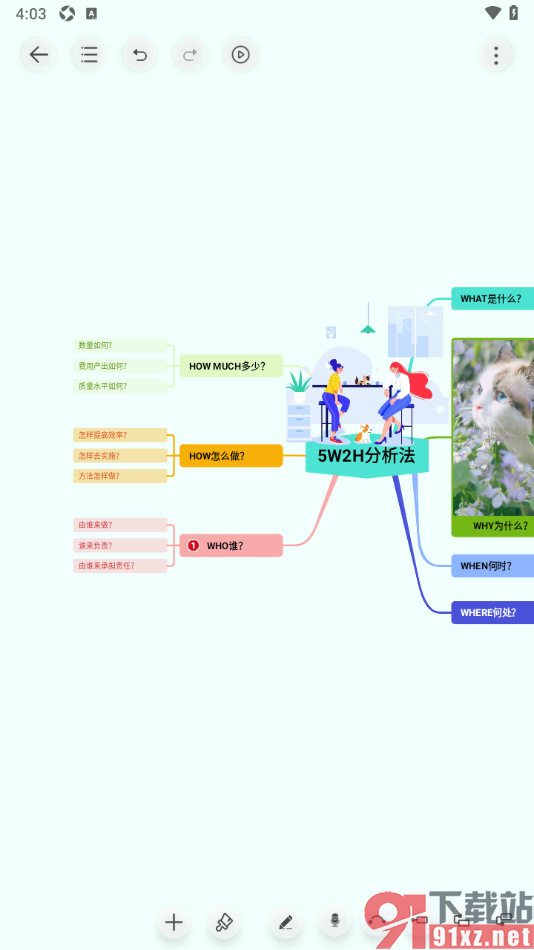 寻简思维导图APP设置在主题框中设置优先级数字图标的方法