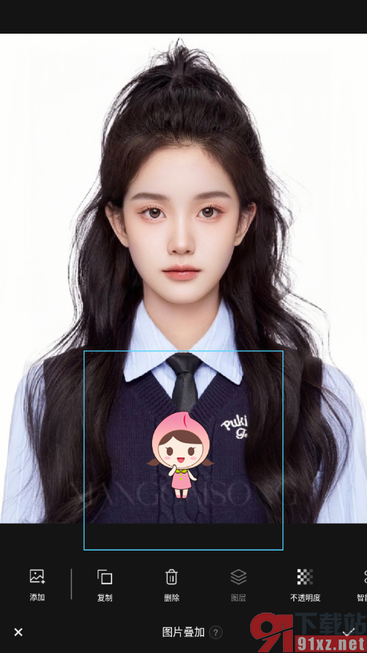 fotor手机版设置在一张图片上添加其他图片的方法