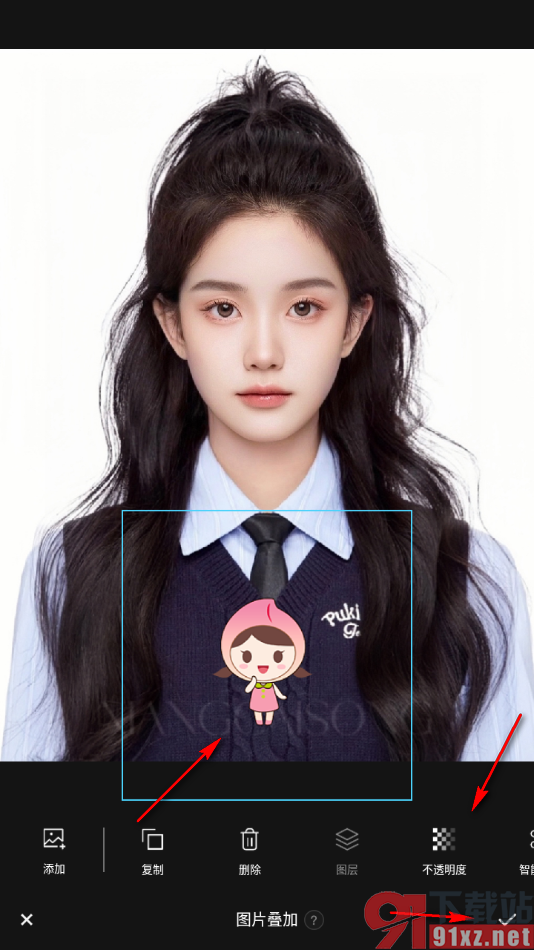 fotor手机版设置在一张图片上添加其他图片的方法