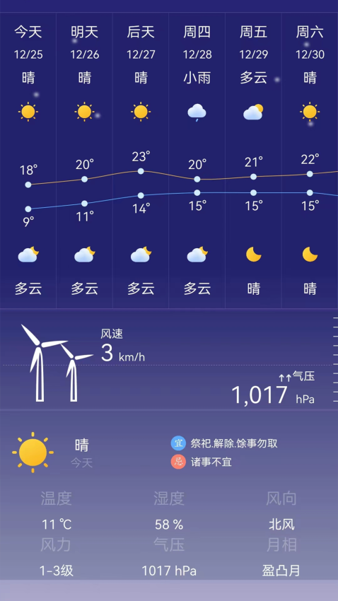 24小时天气预报免费版软件v1.2.3截图1